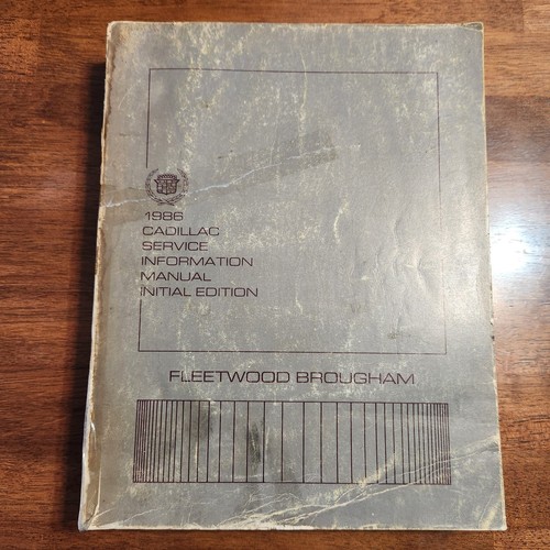 1986 cadillac shop manual - shop,